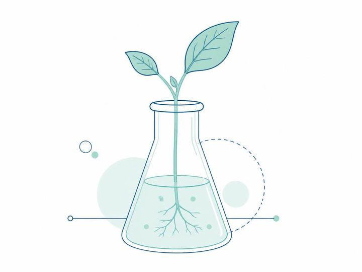 Instruments de laboratoire évoquant les expériences historiques sur l'eau, les cristaux et le vivant.