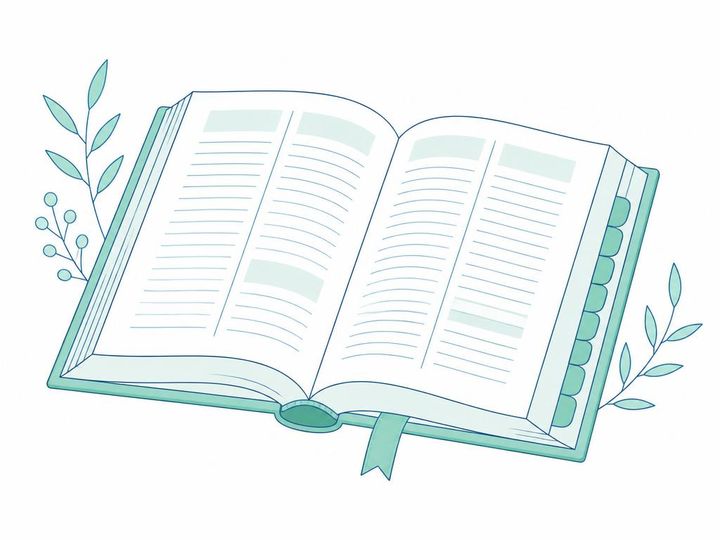 Dictionnaire ouvert avec des termes-clés de la géobiologie surlignés.